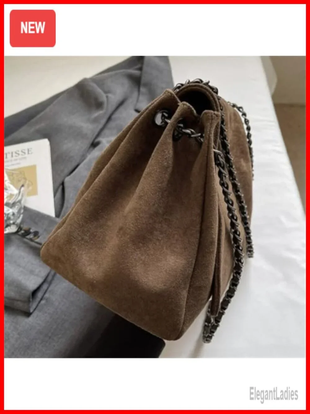 Suede Top Handle Hobo Bag Shoulder Crossbody Tote Handbag